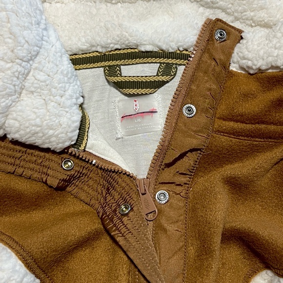 Free People Movement Fall To Rise Fleece Quarter Snap Pullover Fleece Brown NWOT - Picture 12 of 16